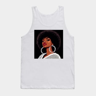 Black Woman Afro Hair Tank Top